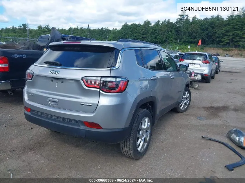 2022 Jeep Compass Latitude Lux 4X4 VIN: 3C4NJDFB6NT130121 Lot: 39668369