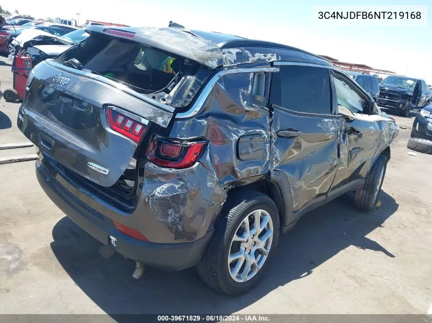 3C4NJDFB6NT219168 2022 Jeep Compass Latitude Lux 4X4