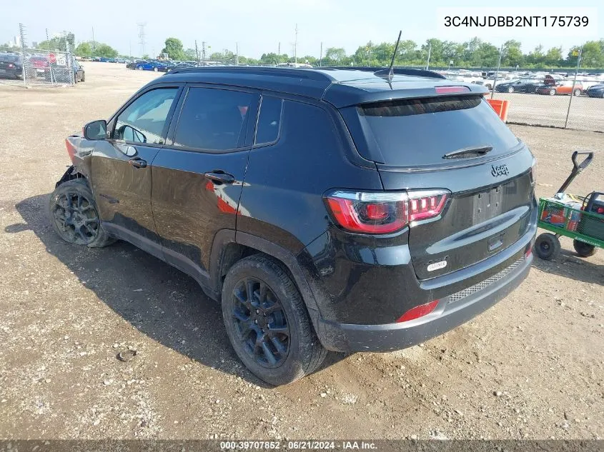 2022 Jeep Compass Altitude 4X4 VIN: 3C4NJDBB2NT175739 Lot: 39707852