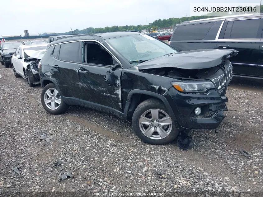 2022 Jeep Compass Latitude 4X4 VIN: 3C4NJDBB2NT230416 Lot: 39792995