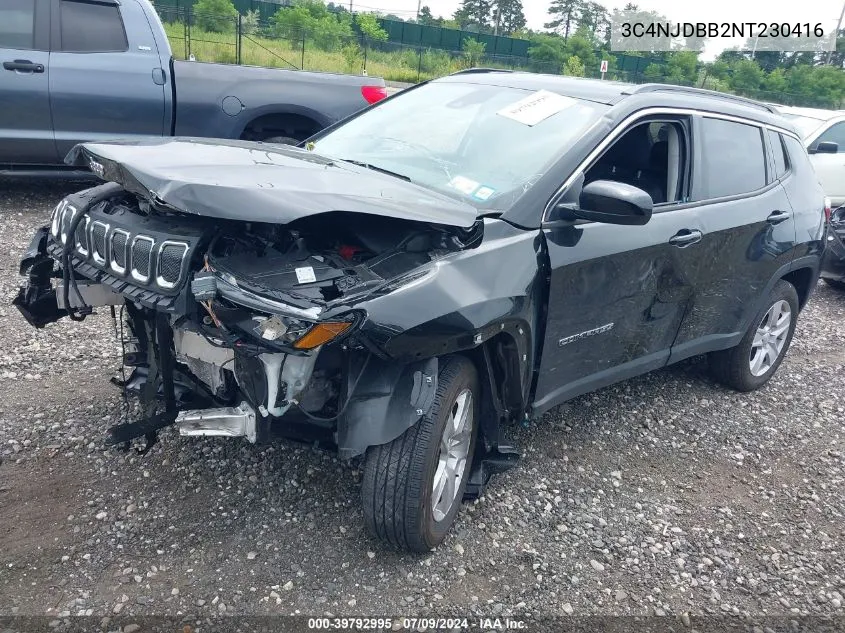 2022 Jeep Compass Latitude 4X4 VIN: 3C4NJDBB2NT230416 Lot: 39792995