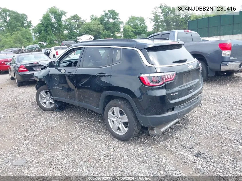 2022 Jeep Compass Latitude 4X4 VIN: 3C4NJDBB2NT230416 Lot: 39792995