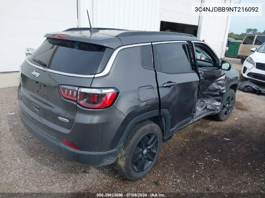 2022 Jeep Compass Latitude 4X4 VIN: 3C4NJDBB9NT216092 Lot: 39823696