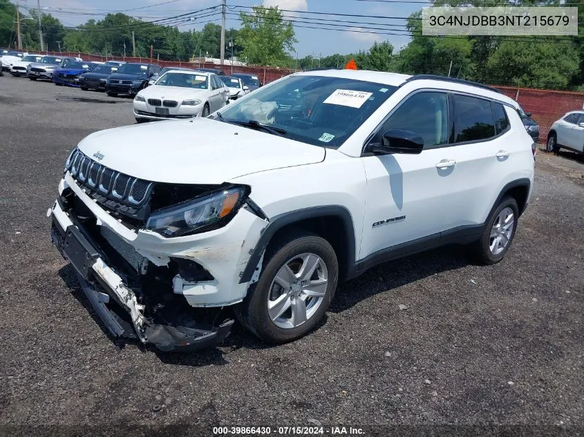 2022 Jeep Compass Latitude 4X4 VIN: 3C4NJDBB3NT215679 Lot: 39866430