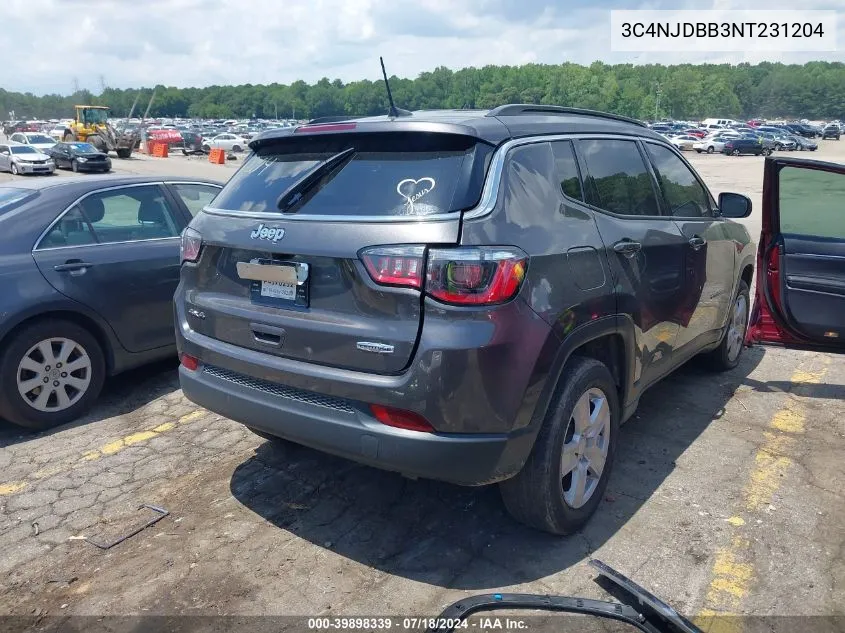 2022 Jeep Compass Latitude 4X4 VIN: 3C4NJDBB3NT231204 Lot: 39898339