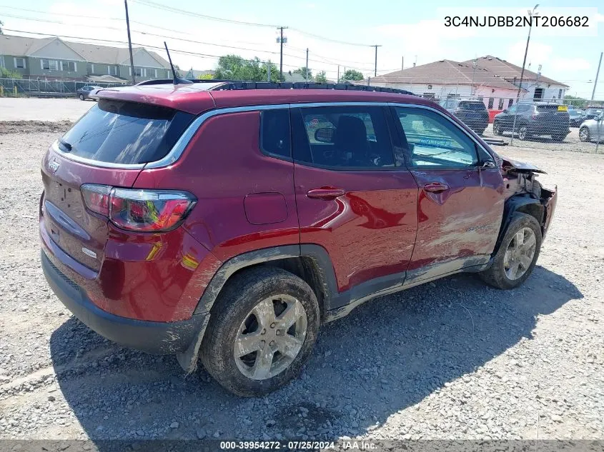 3C4NJDBB2NT206682 2022 Jeep Compass Latitude 4X4