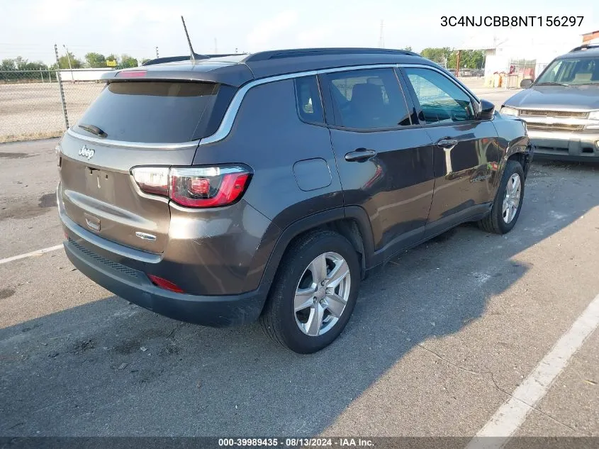 2022 Jeep Compass Latitude Fwd VIN: 3C4NJCBB8NT156297 Lot: 39989435