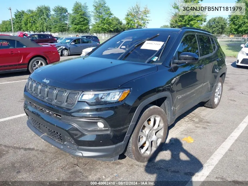 2022 Jeep Compass Latitude Lux 4X4 VIN: 3C4NJDFB5NT181979 Lot: 40062410