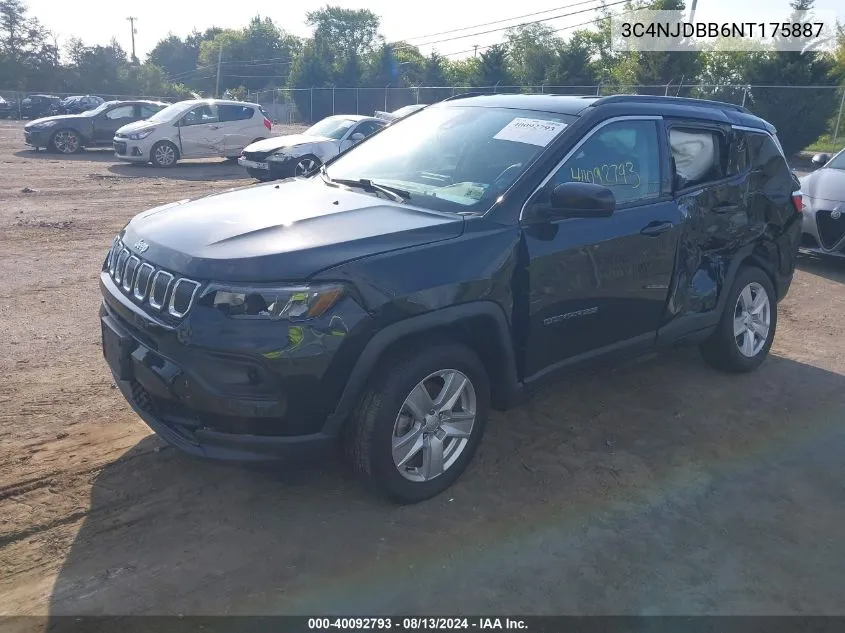 2022 Jeep Compass Latitude VIN: 3C4NJDBB6NT175887 Lot: 40092793