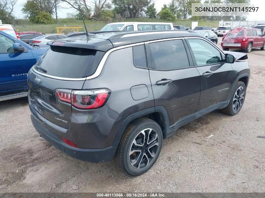 2022 Jeep Compass Limited 4X4 VIN: 3C4NJDCB2NT145297 Lot: 40113566