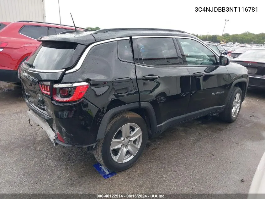 3C4NJDBB3NT116781 2022 Jeep Compass Latitude 4X4