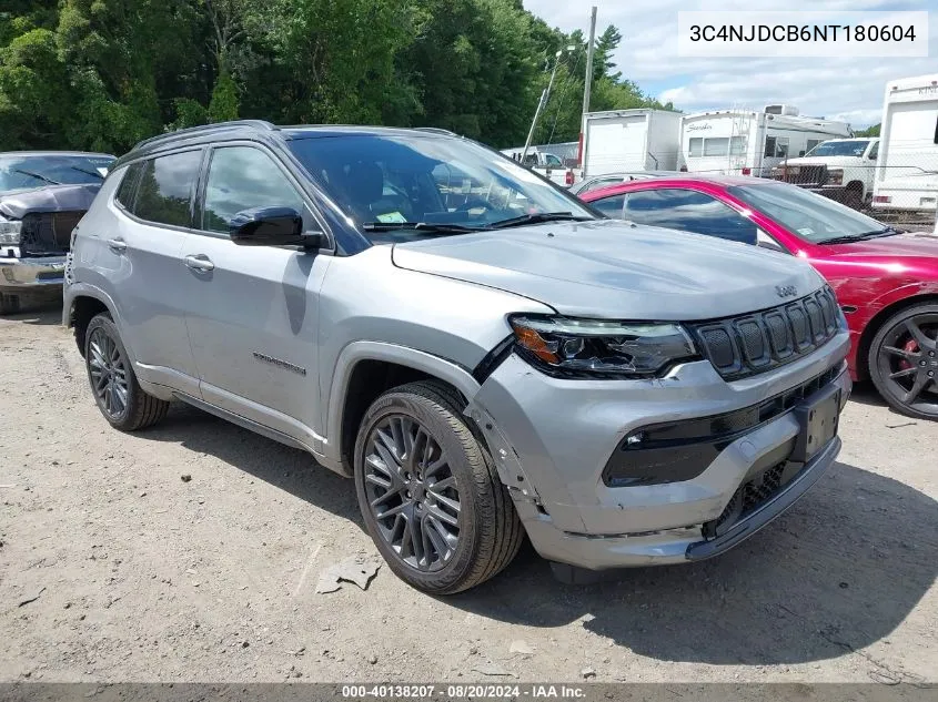 3C4NJDCB6NT180604 2022 Jeep Compass High Altitude 4X4