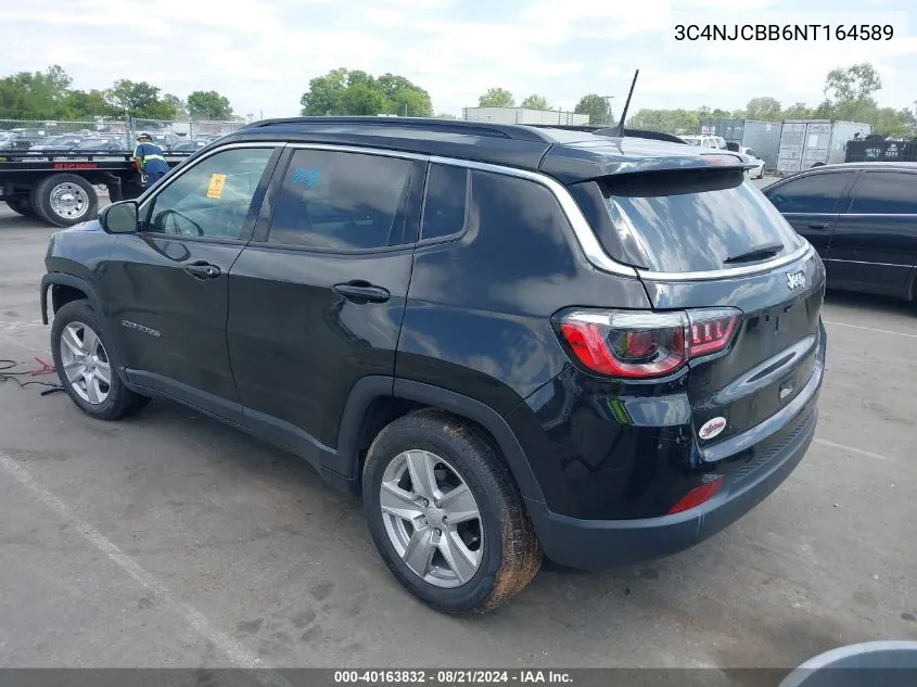 2022 Jeep Compass Latitude VIN: 3C4NJCBB6NT164589 Lot: 40163832