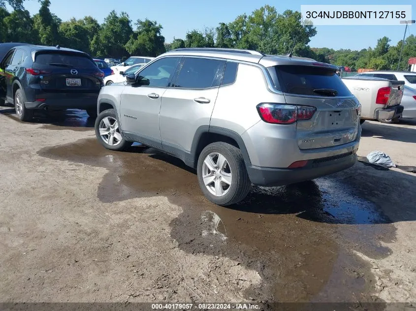 2022 Jeep Compass Latitude 4X4 VIN: 3C4NJDBB0NT127155 Lot: 40179057