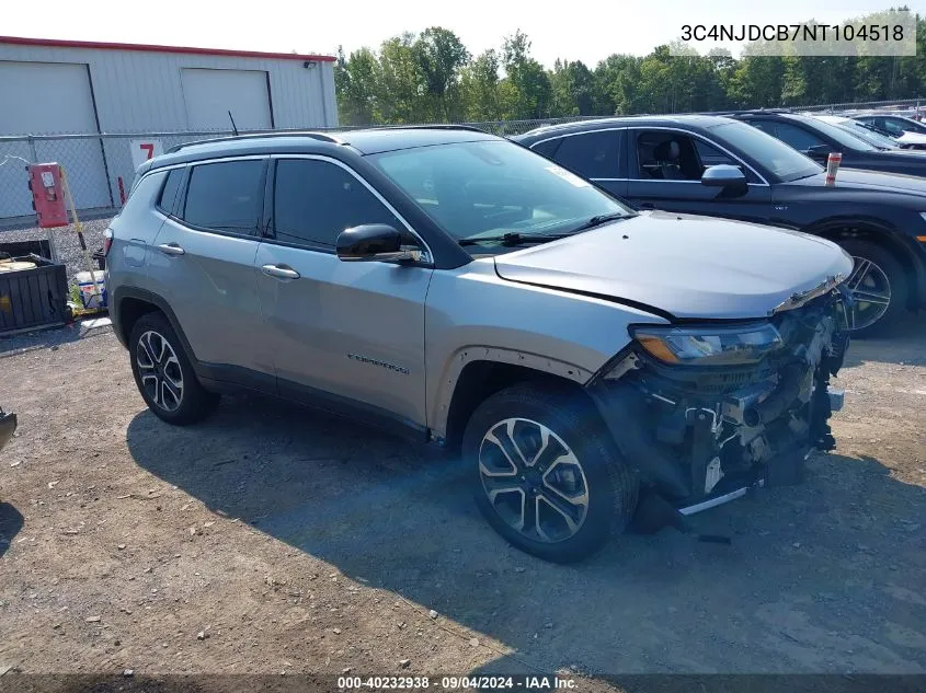 3C4NJDCB7NT104518 2022 Jeep Compass Limited