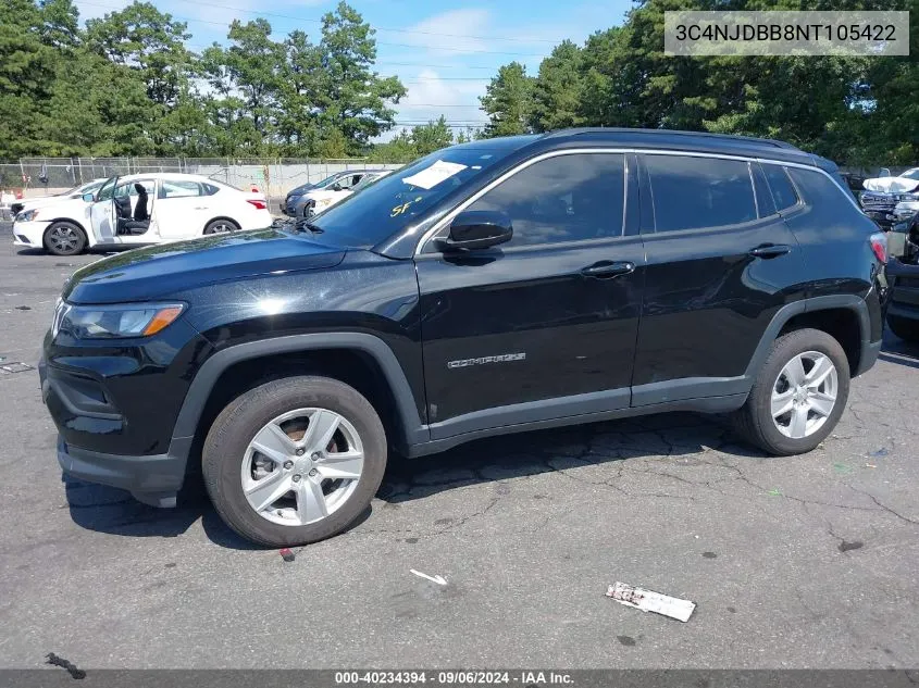 2022 Jeep Compass Latitude 4X4 VIN: 3C4NJDBB8NT105422 Lot: 40234394