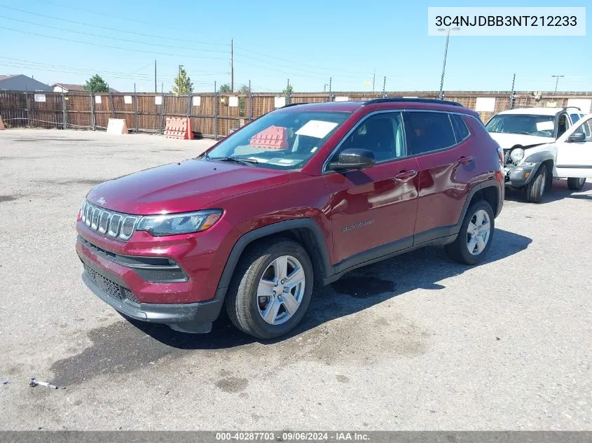 2022 Jeep Compass Latitude 4X4 VIN: 3C4NJDBB3NT212233 Lot: 40287703