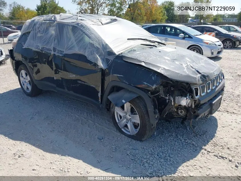 2022 Jeep Compass Latitude Fwd VIN: 3C4NJCBB7NT229059 Lot: 40291334