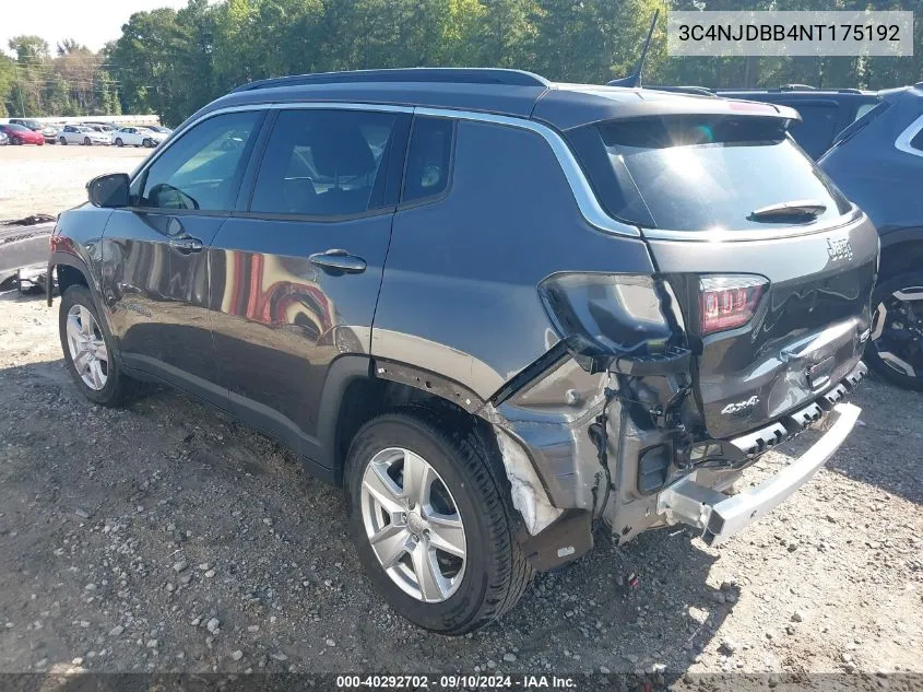 2022 Jeep Compass Latitude 4X4 VIN: 3C4NJDBB4NT175192 Lot: 40292702