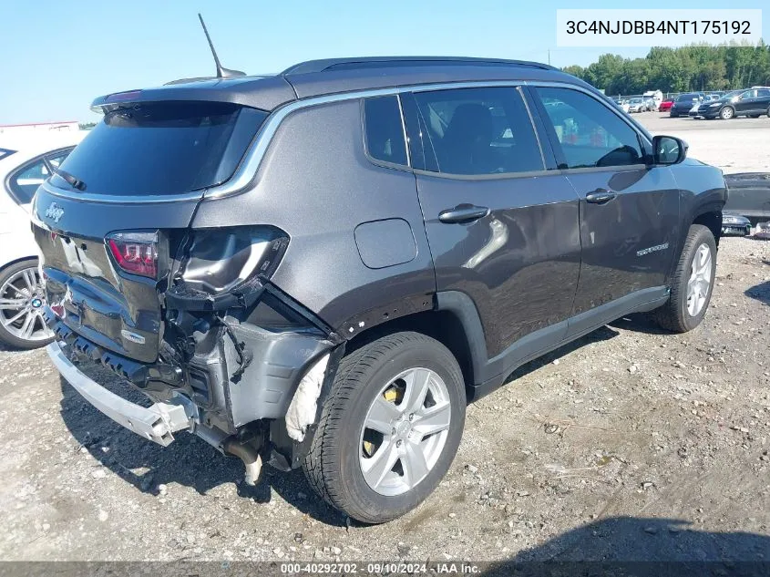 2022 Jeep Compass Latitude 4X4 VIN: 3C4NJDBB4NT175192 Lot: 40292702