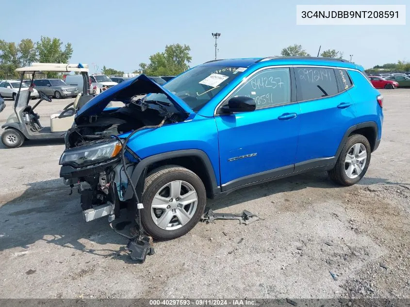 2022 Jeep Compass Latitude VIN: 3C4NJDBB9NT208591 Lot: 40297593