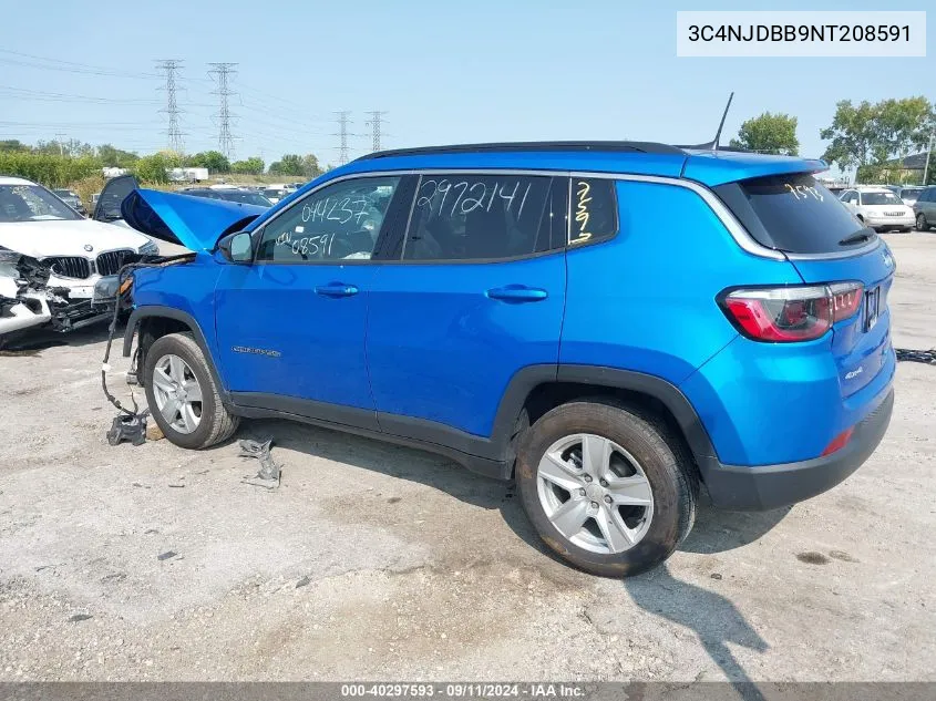 2022 Jeep Compass Latitude VIN: 3C4NJDBB9NT208591 Lot: 40297593