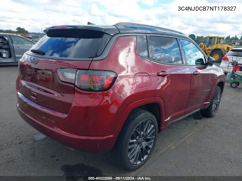 3C4NJDCB7NT178327 2022 Jeep Compass High Altitude 4X4