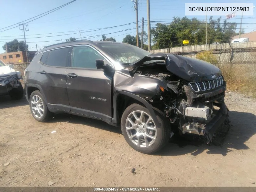 2022 Jeep Compass Latitude Lux 4X4 VIN: 3C4NJDFB2NT125983 Lot: 40324497