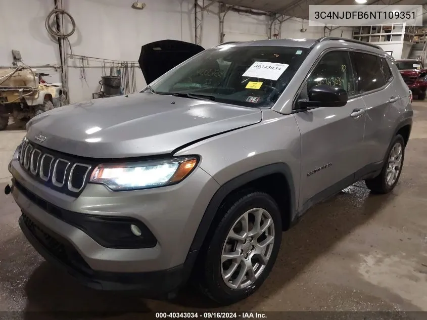 3C4NJDFB6NT109351 2022 Jeep Compass Latitude Lux 4X4