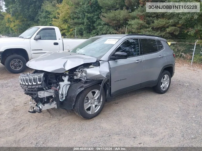 2022 Jeep Compass Latitude 4X4 VIN: 3C4NJDBB1NT105228 Lot: 40351930