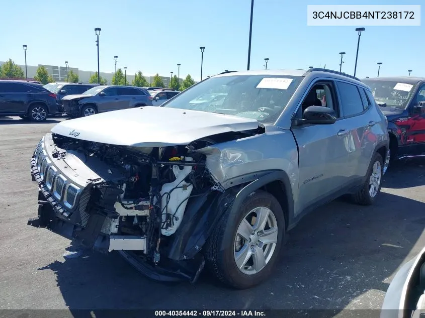 2022 Jeep Compass Latitude Fwd VIN: 3C4NJCBB4NT238172 Lot: 40354442