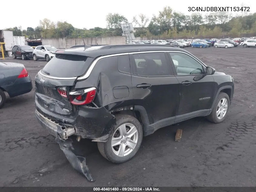 2022 Jeep Compass Latitude 4X4 VIN: 3C4NJDBBXNT153472 Lot: 40401480