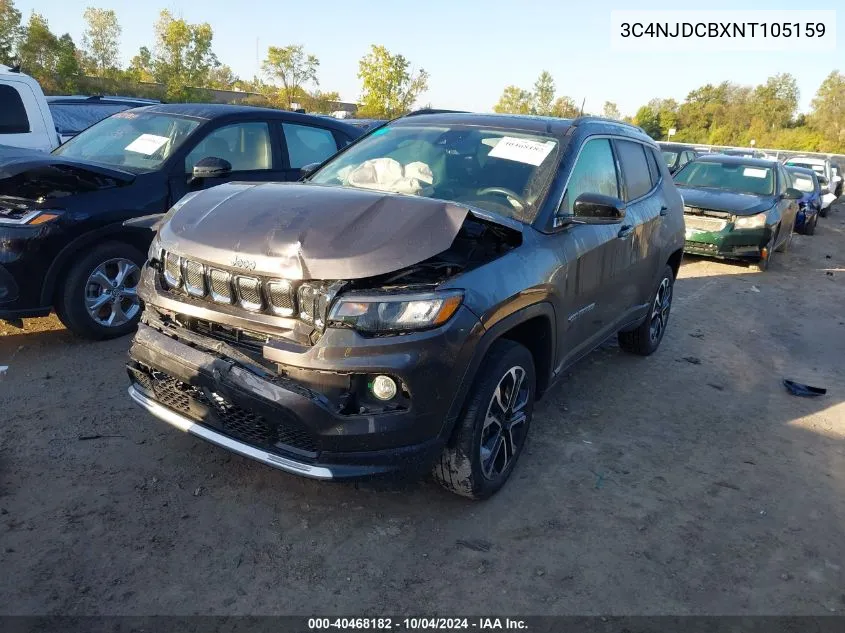 3C4NJDCBXNT105159 2022 Jeep Compass Limited 4X4