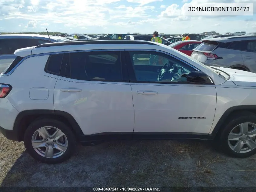 2022 Jeep Compass Latitude Fwd VIN: 3C4NJCBB0NT182473 Lot: 40497241