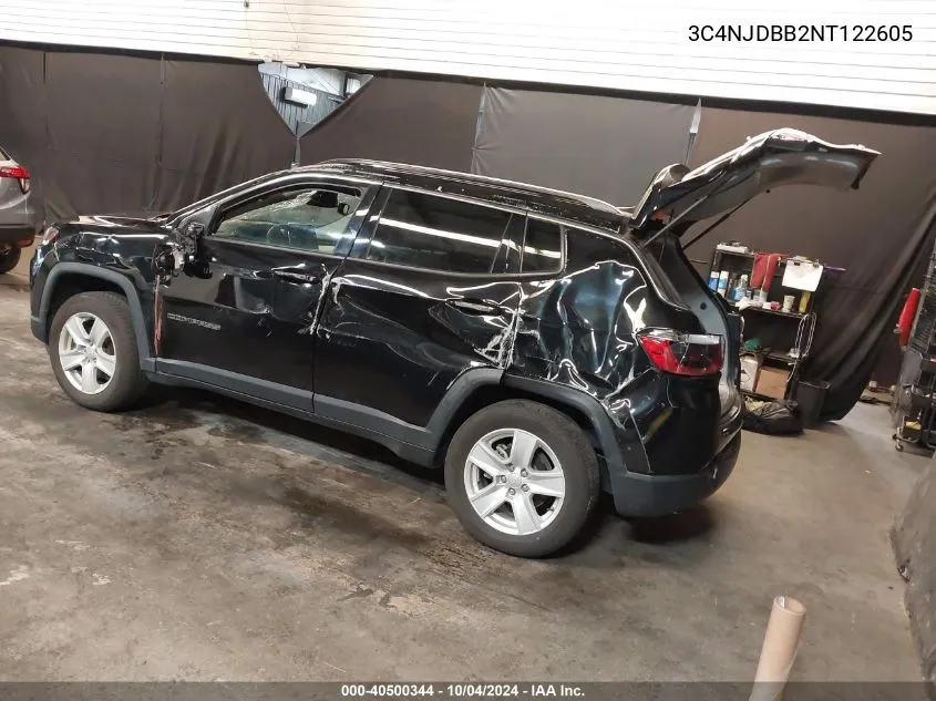 2022 Jeep Compass Latitude 4X4 VIN: 3C4NJDBB2NT122605 Lot: 40500344