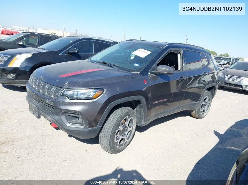 2022 Jeep Compass Trailhawk VIN: 3C4NJDDB2NT102139 Lot: 40507940