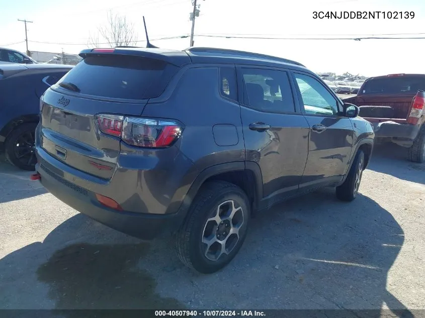 2022 Jeep Compass Trailhawk VIN: 3C4NJDDB2NT102139 Lot: 40507940