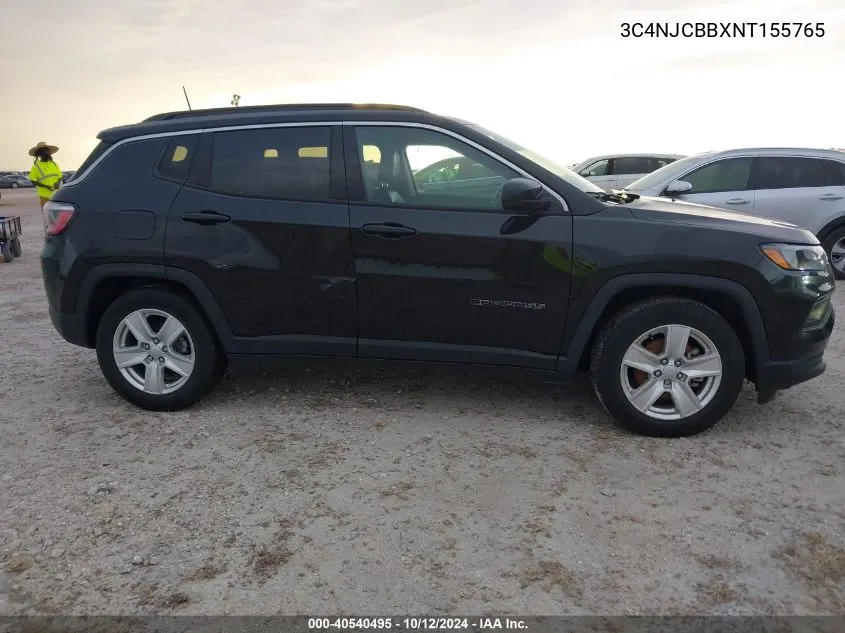 2022 Jeep Compass Latitude Fwd VIN: 3C4NJCBBXNT155765 Lot: 40540495