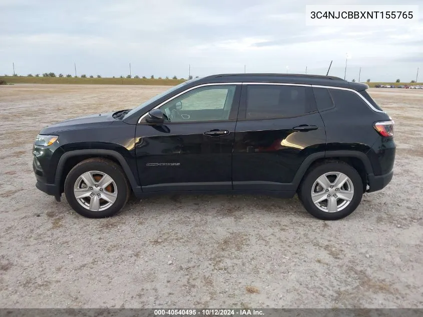 2022 Jeep Compass Latitude Fwd VIN: 3C4NJCBBXNT155765 Lot: 40540495