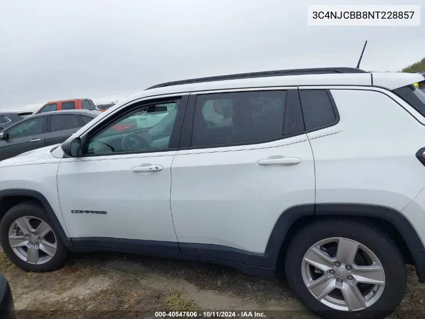 2022 Jeep Compass Latitude Fwd VIN: 3C4NJCBB8NT228857 Lot: 40547606