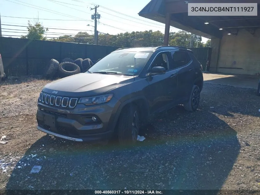 2022 Jeep Compass Limited VIN: 3C4NJDCB4NT111927 Lot: 40560317