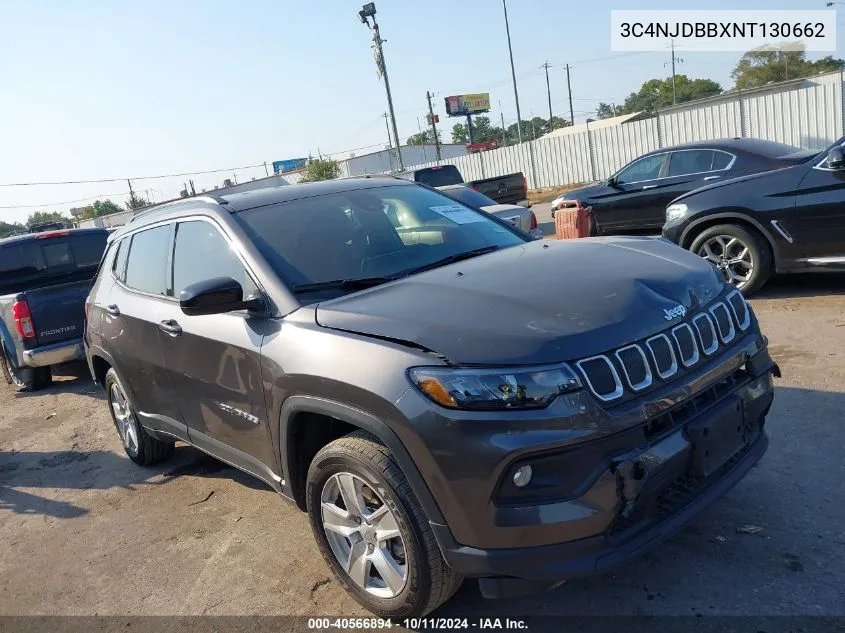 2022 Jeep Compass Latitude 4X4 VIN: 3C4NJDBBXNT130662 Lot: 40566894