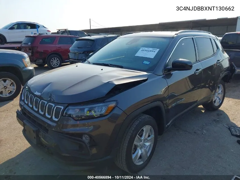 2022 Jeep Compass Latitude 4X4 VIN: 3C4NJDBBXNT130662 Lot: 40566894