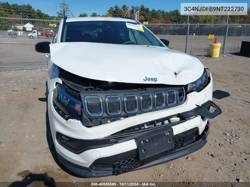 2022 Jeep Compass Latitude Lux 4X4 VIN: 3C4NJDFB9NT222730 Lot: 40585599