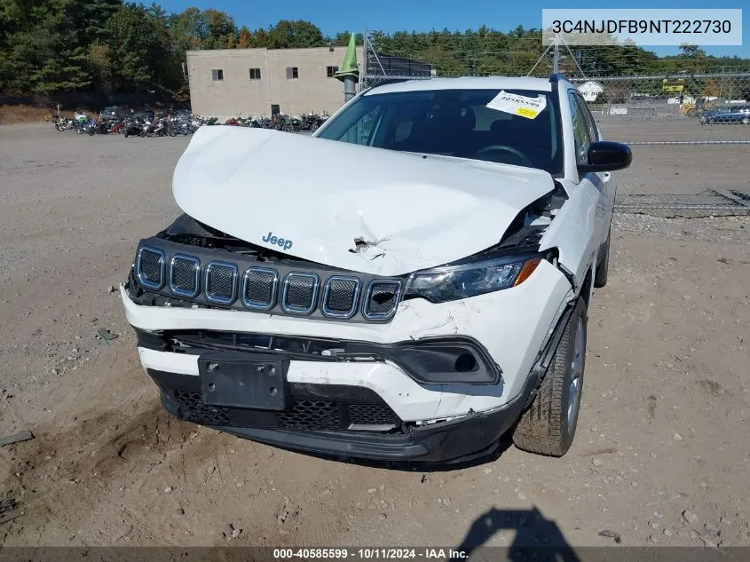 2022 Jeep Compass Latitude Lux 4X4 VIN: 3C4NJDFB9NT222730 Lot: 40585599