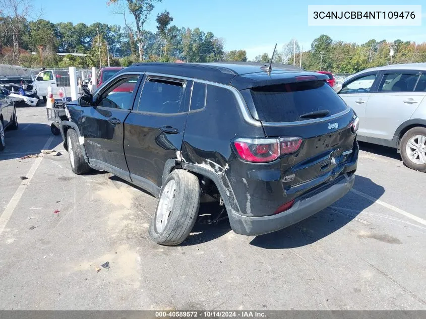 2022 Jeep Compass Latitude VIN: 3C4NJCBB4NT109476 Lot: 40589572