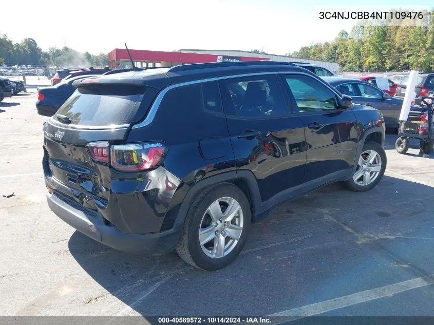 2022 Jeep Compass Latitude VIN: 3C4NJCBB4NT109476 Lot: 40589572