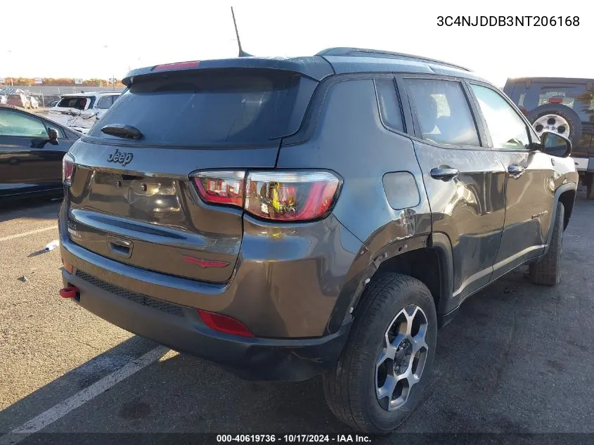 2022 Jeep Compass Trailhawk 4X4 VIN: 3C4NJDDB3NT206168 Lot: 40619736