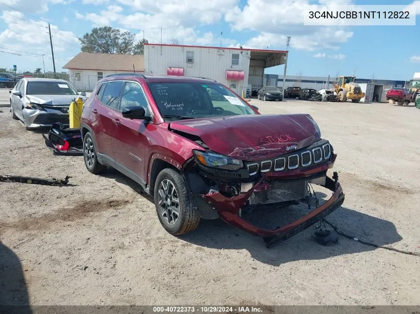 2022 Jeep Compass Latitude Fwd VIN: 3C4NJCBB1NT112822 Lot: 40722373