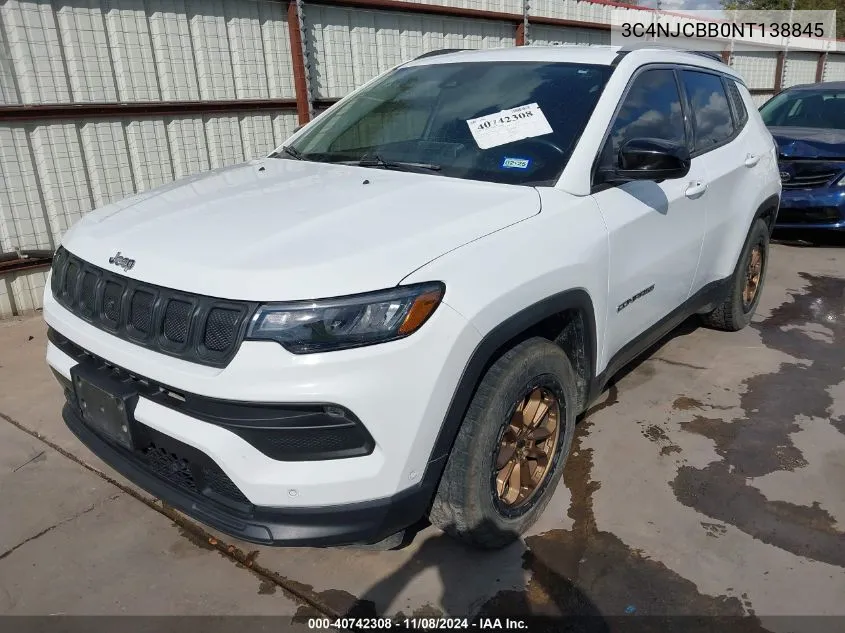 2022 Jeep Compass Latitude Fwd VIN: 3C4NJCBB0NT138845 Lot: 40742308